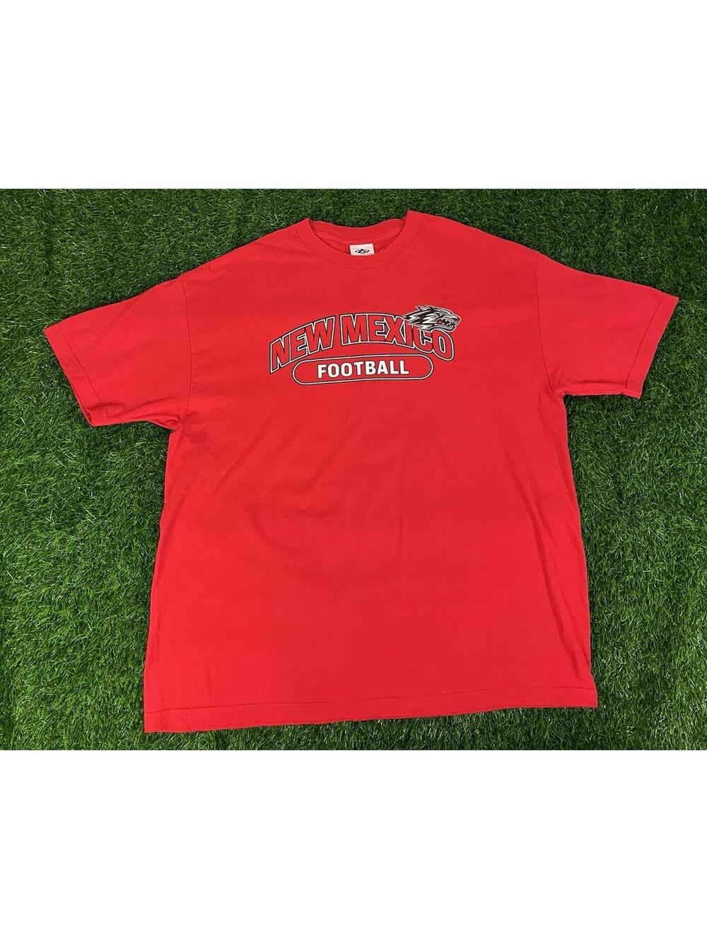 Vintage Style 90s UNM New Mexico Lobos Red & Gray T-Shirt Mens XL